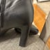 Naturalizer NWOT Black Leather Calf Heeled Knee High Boots Size 7