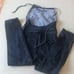 Free People heart on fire denim overall