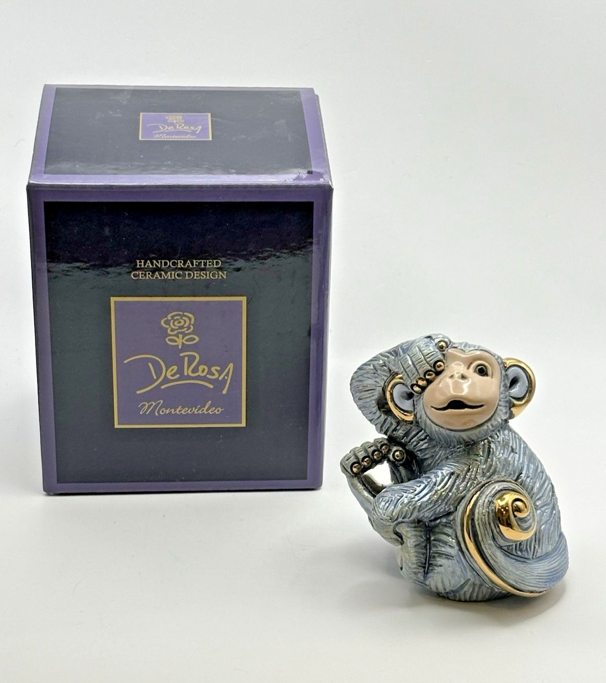 DeRosa Rinconada Family Figurine Baby Monkey-Zodiac 2016 F386 Used with Box