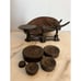 Antique Cast Iron Balance Scale With Weights And Pan