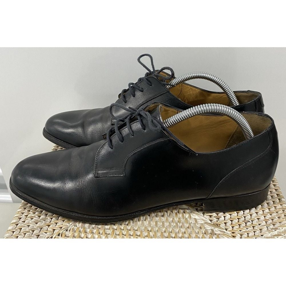 Bally Romeo Men's Leather Classic Dress Shoes Lace Up Black Size 10.5 D
