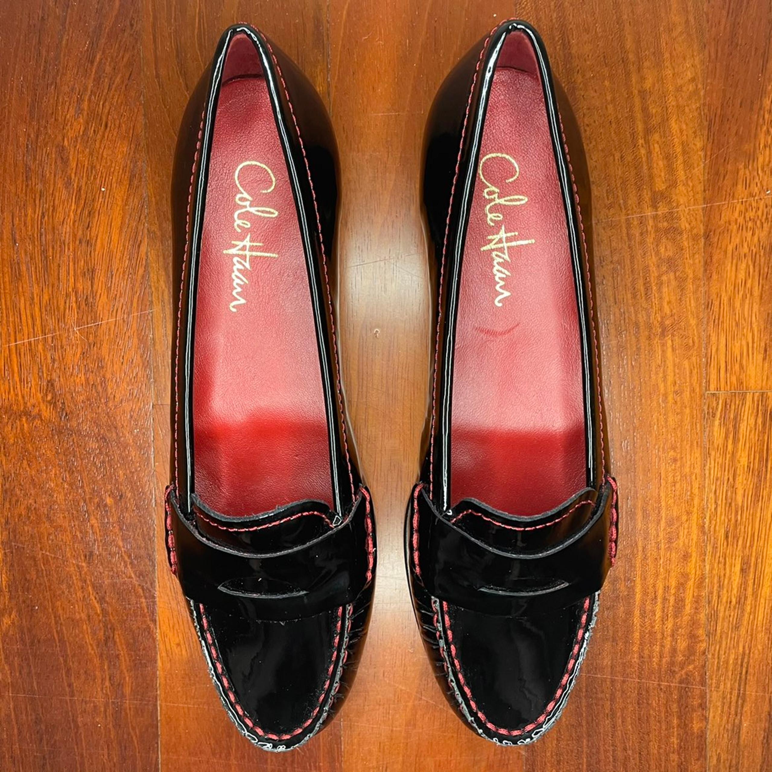 COLE HAAN Patent Leather Loafer w/ Stich
