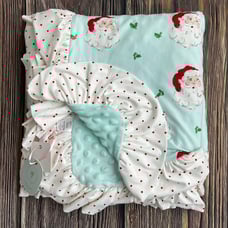 SweetHoney Santa Ice Ruffle Minky Blanket