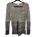Coldwater Creek Sweater Jumper Wool Linen Open Knit Ombre Striped Long Sleeve M