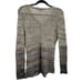 Coldwater Creek Sweater Jumper Wool Linen Open Knit Ombre Striped Long Sleeve M