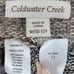 Coldwater Creek Sweater Jumper Wool Linen Open Knit Ombre Striped Long Sleeve M