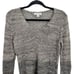 Coldwater Creek Sweater Jumper Wool Linen Open Knit Ombre Striped Long Sleeve M