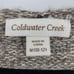 Coldwater Creek Sweater Jumper Wool Linen Open Knit Ombre Striped Long Sleeve M