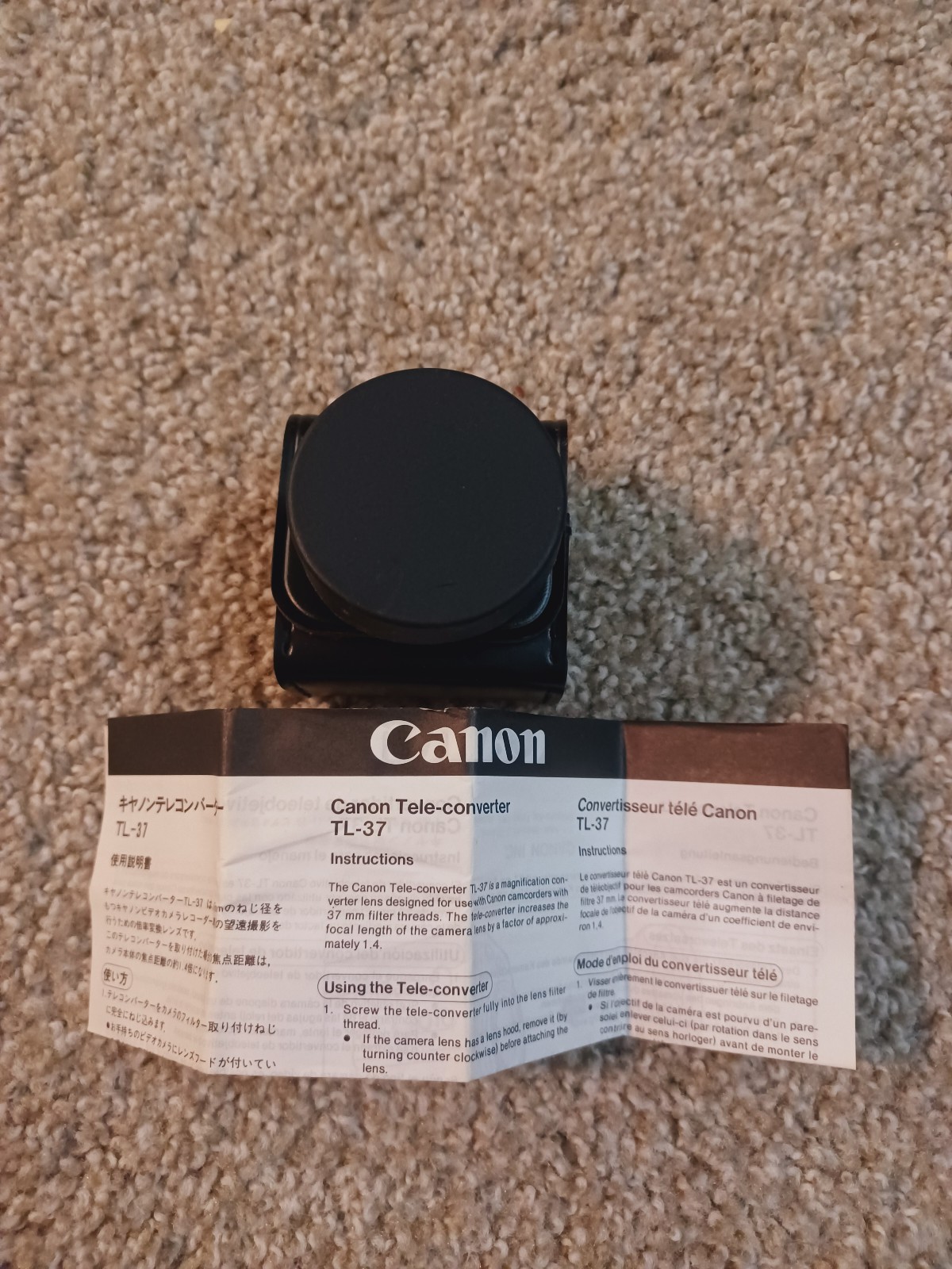 Cannon wide converter Lens