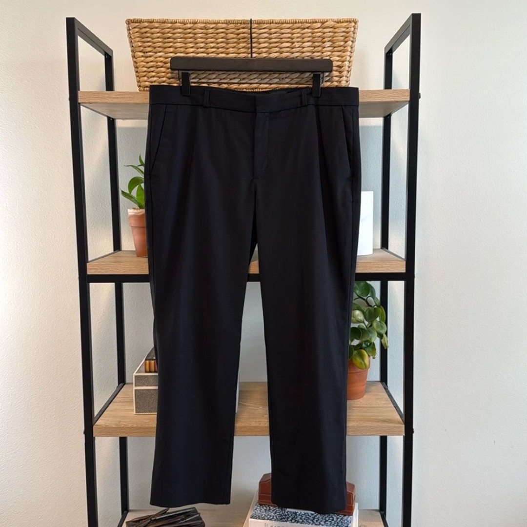 Banana Republic Avery Black Stretch Wool MidRise Woven Career Ankle Dress Pant12
