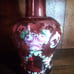 Handpainted Red Glass Bohemian Style Vas