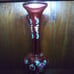 Handpainted Red Glass Bohemian Style Vas