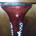 Handpainted Red Glass Bohemian Style Vas