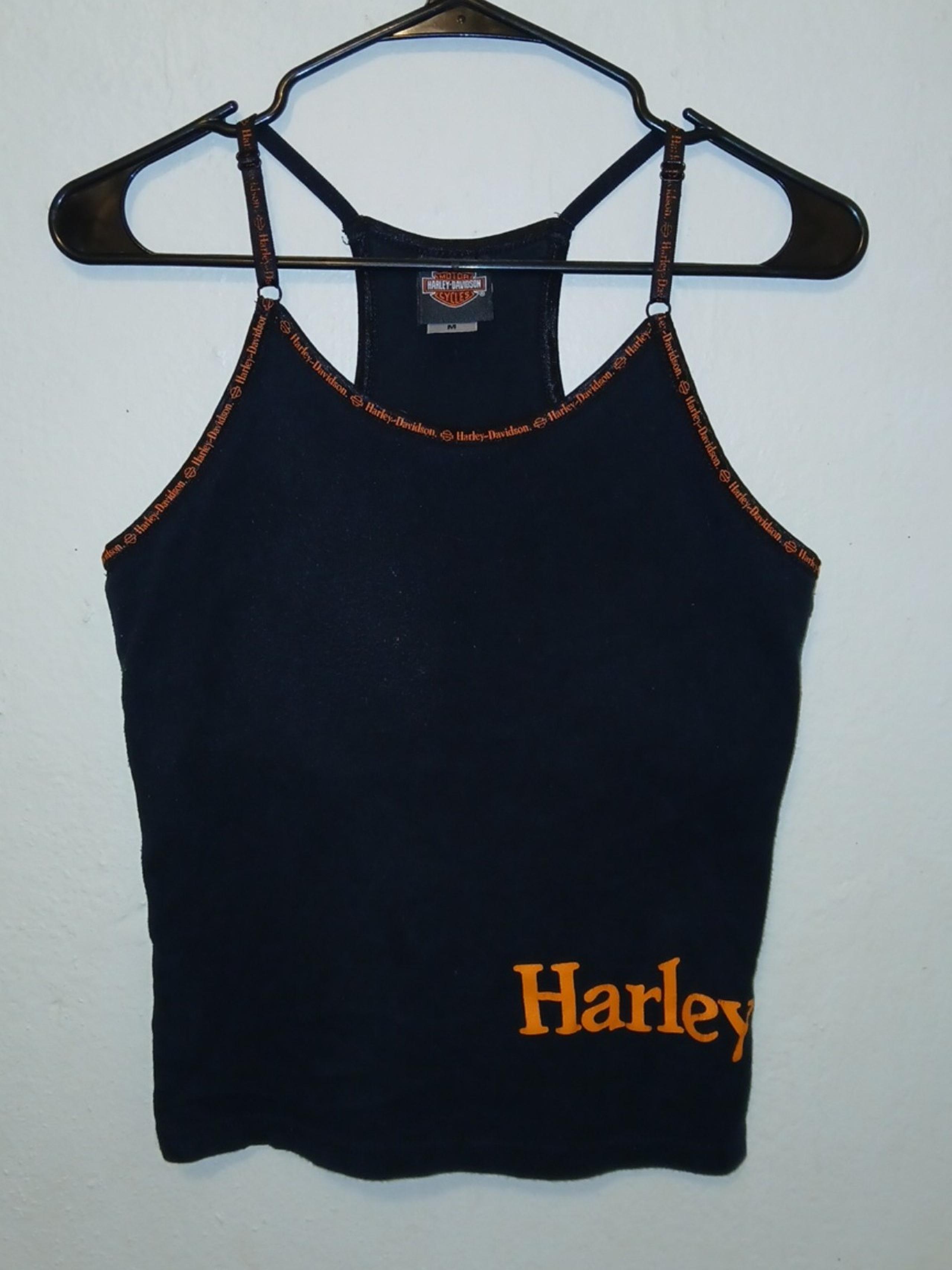 SZ M HARLEY DAVIDSON ROUTE 66 RACERBACK SPAGHETTI STRAP TANK BRA TOP
