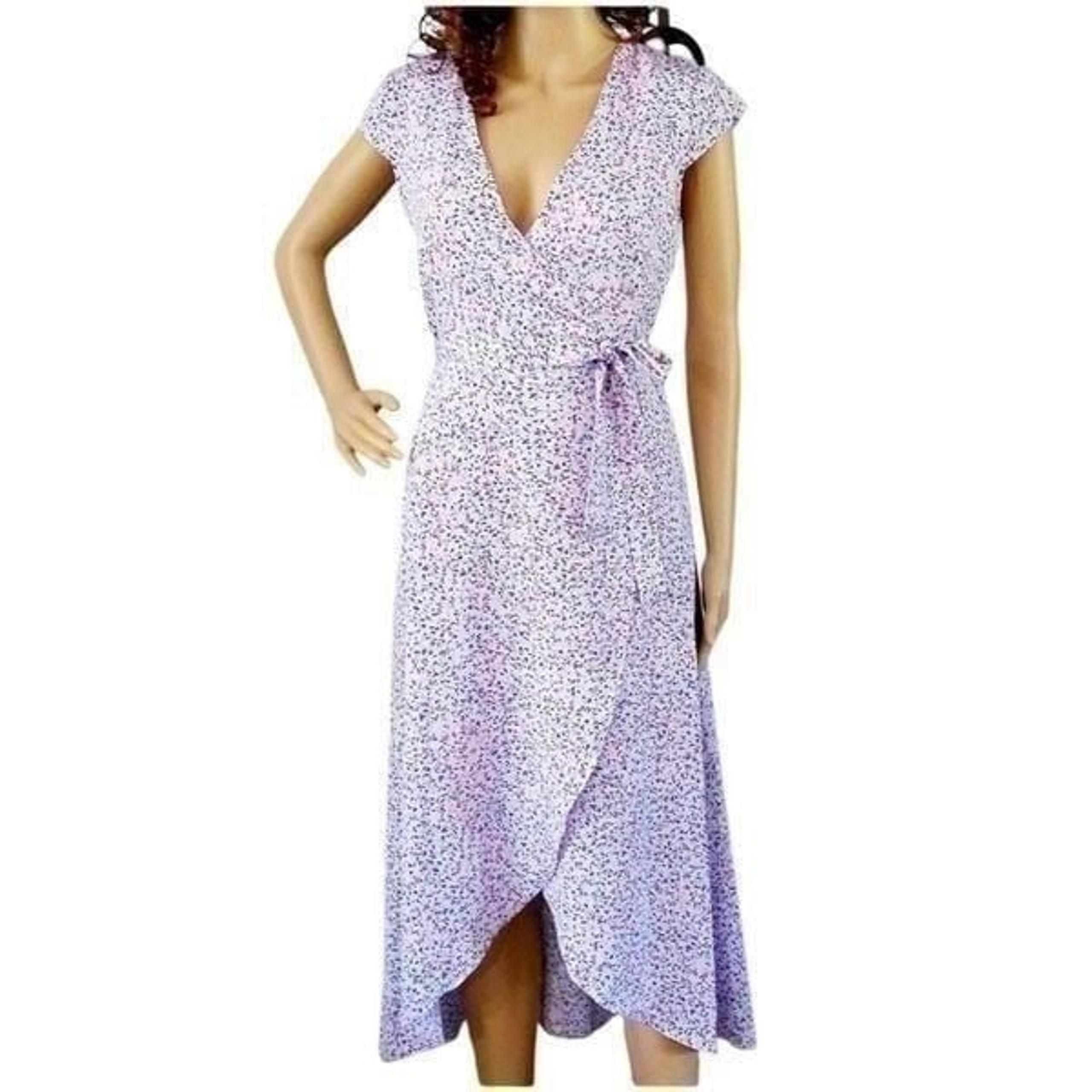 Madison Mock Wrap Ruffle Dress