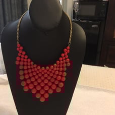 Red Beads Necklace and Earrings Set
