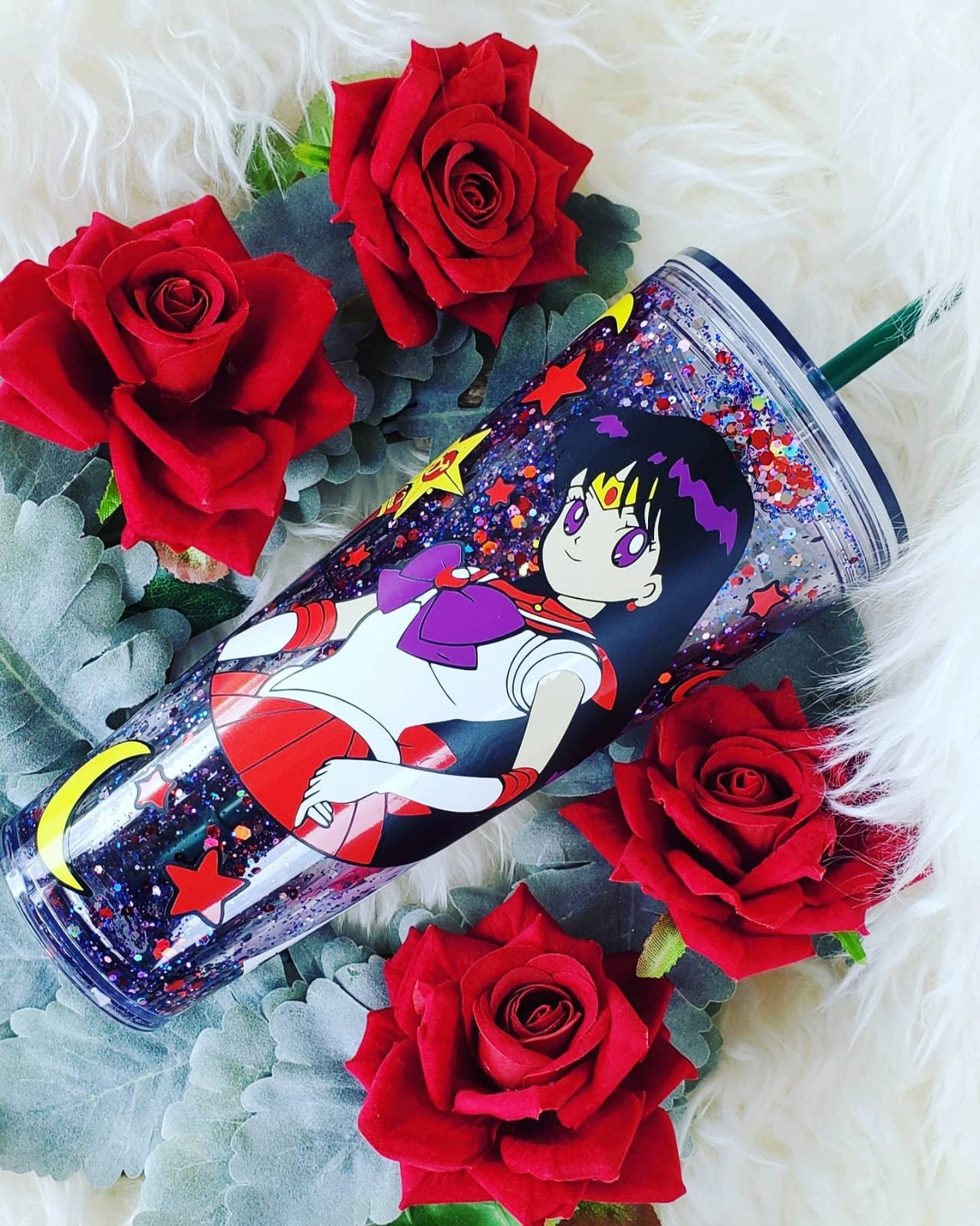 Sailor Mars Snowglobe Reusable Tumbler