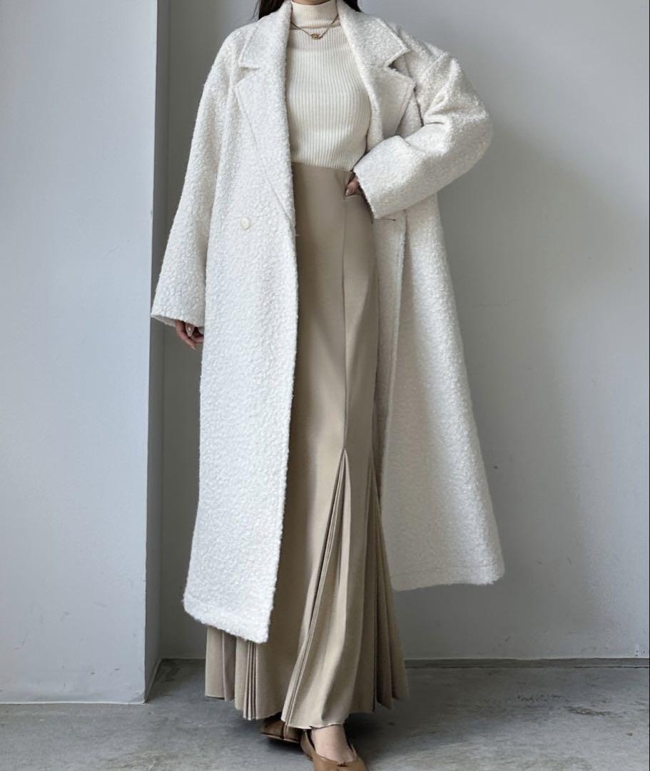【Unused】Leure/Loop Tweed Chester Long Coat