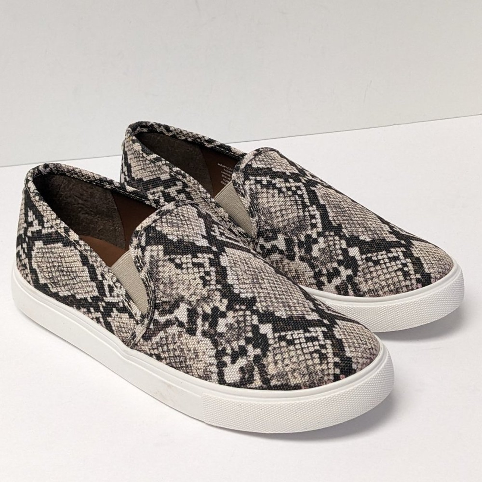 Steve Madden Safary Slip-On Sneakers, Snake Print, Women's 7.5 M