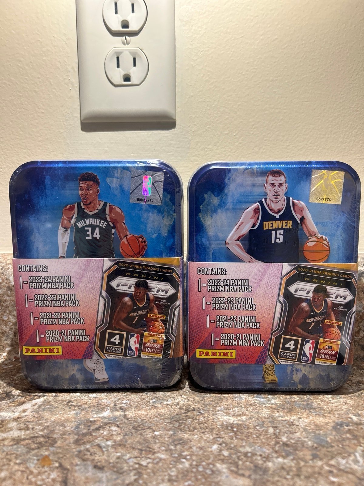 2020-2021 NBA Prizm Tins SEALED x2