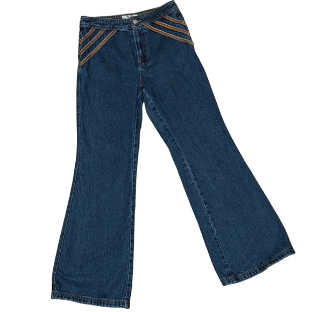 We The Free Over the Rainbow flare wide leg boho hippie retro inspired jeans 27