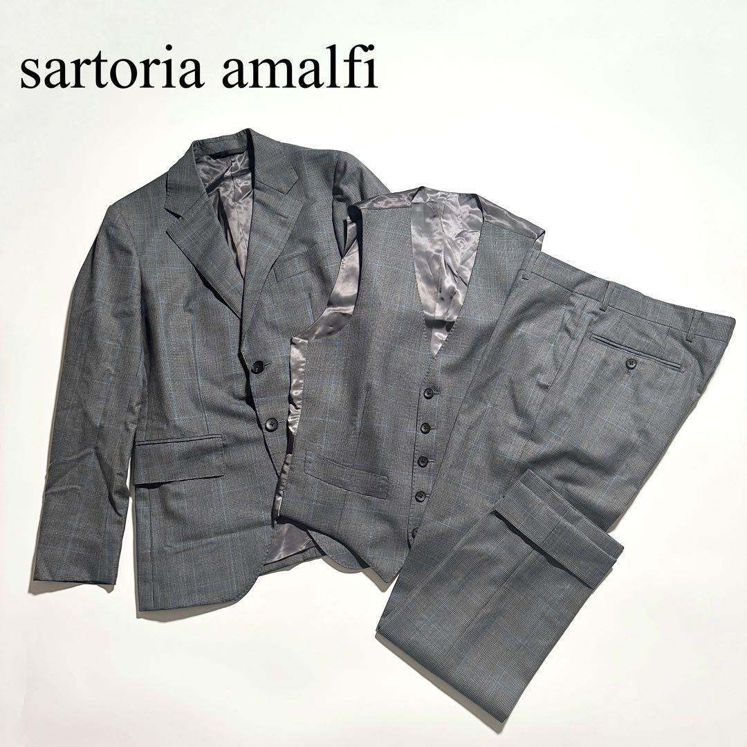 Canonic Fabric Sartoria Amalfi 3-Piece Suit Set Check