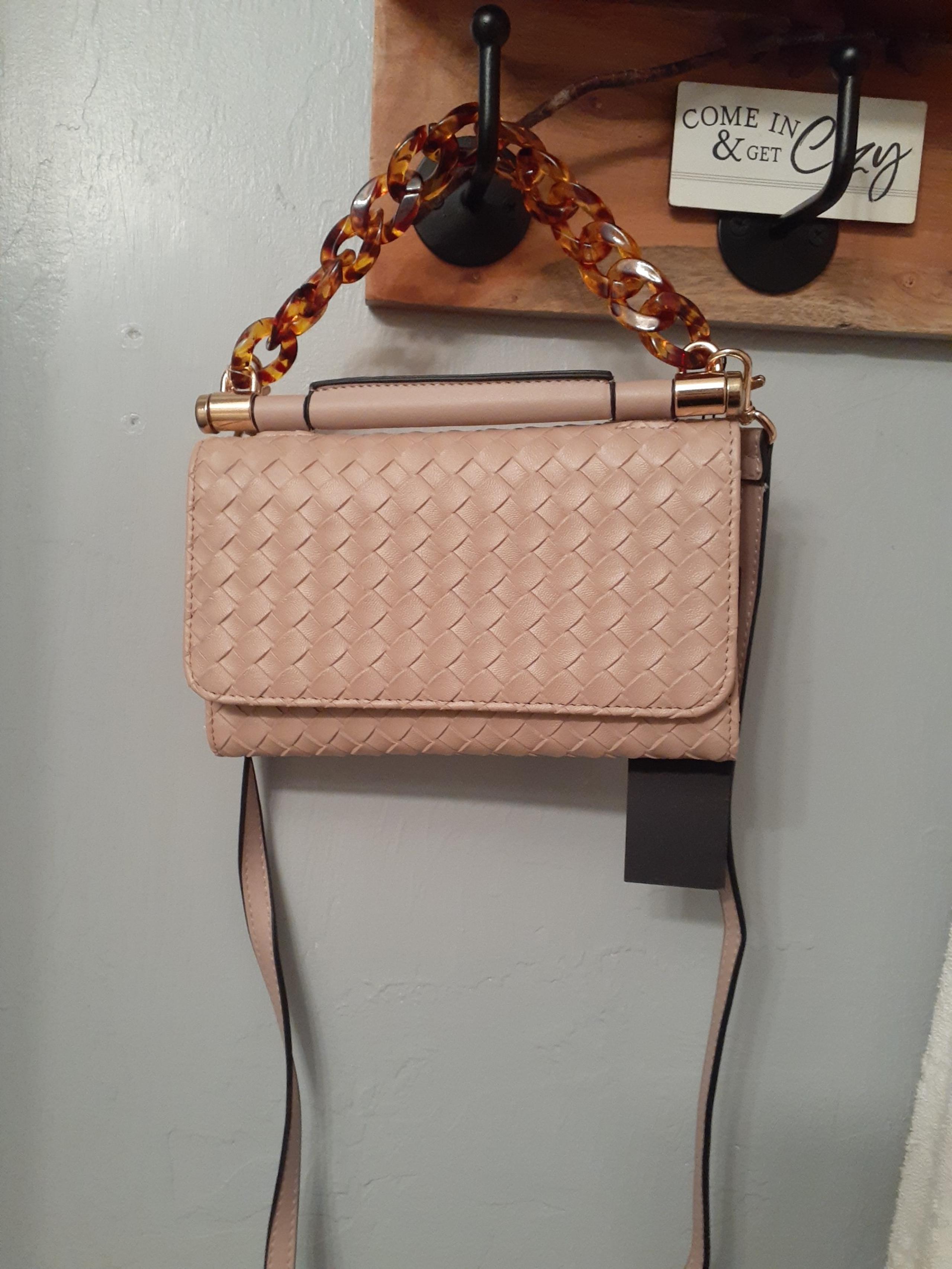 Violet Ray New York Crossbody Purse Beige