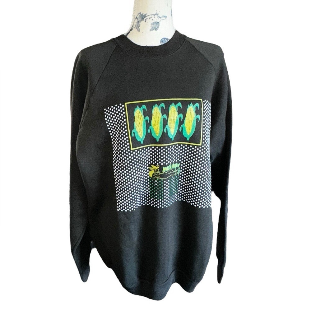 Vintage Hee Haw Corn Sweatshirt XL | Funny 80s Corn Print Fruit of the Loom USA