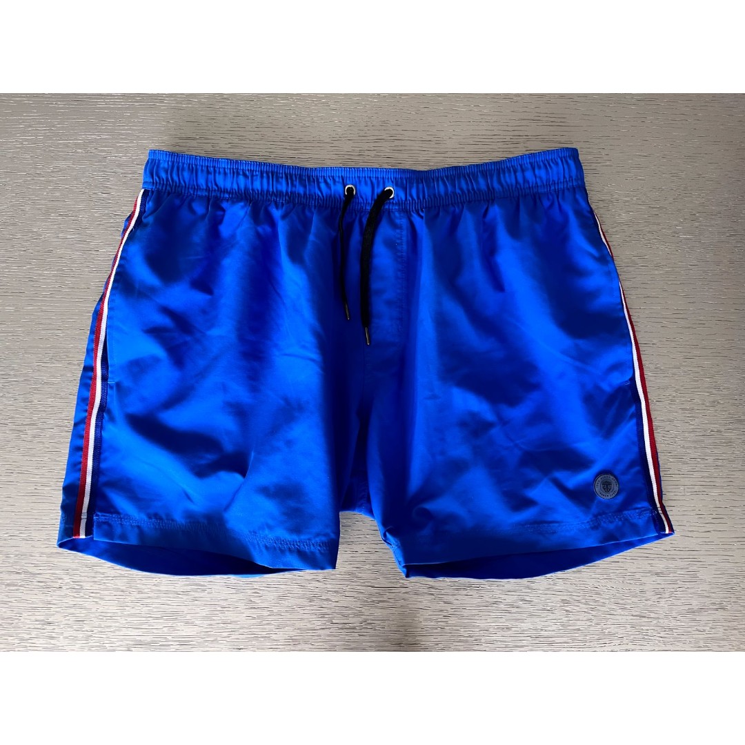 IZAC Black Sport French Label Blue Swim Trunks Size L