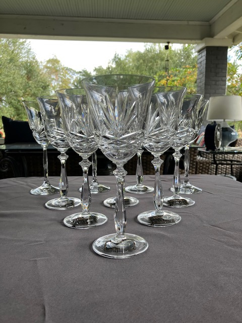 Hampton Hall by Noritake - Ten Vintage All Purpose Crystal Goblets