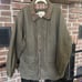 Vintage Woolrich Field Chore Coat Jacket XL Flannel Blanket Lined Green Leather