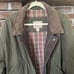 Vintage Woolrich Field Chore Coat Jacket XL Flannel Blanket Lined Green Leather