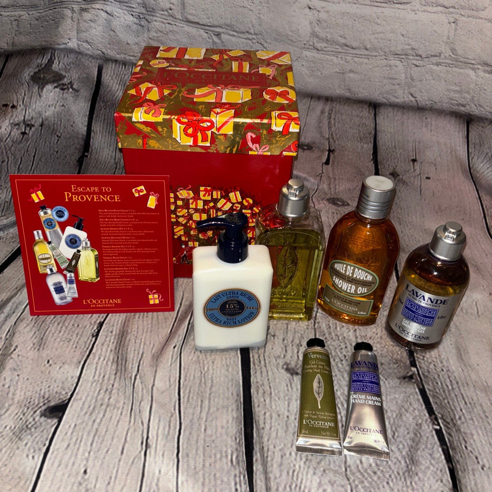 L'Occitane Escape to Provence 8 piece Collection. Missing 2 Pieces