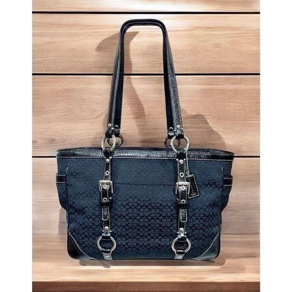 Y2K Coach F12346 Gallery East West Mini Signature Jacquard Bag