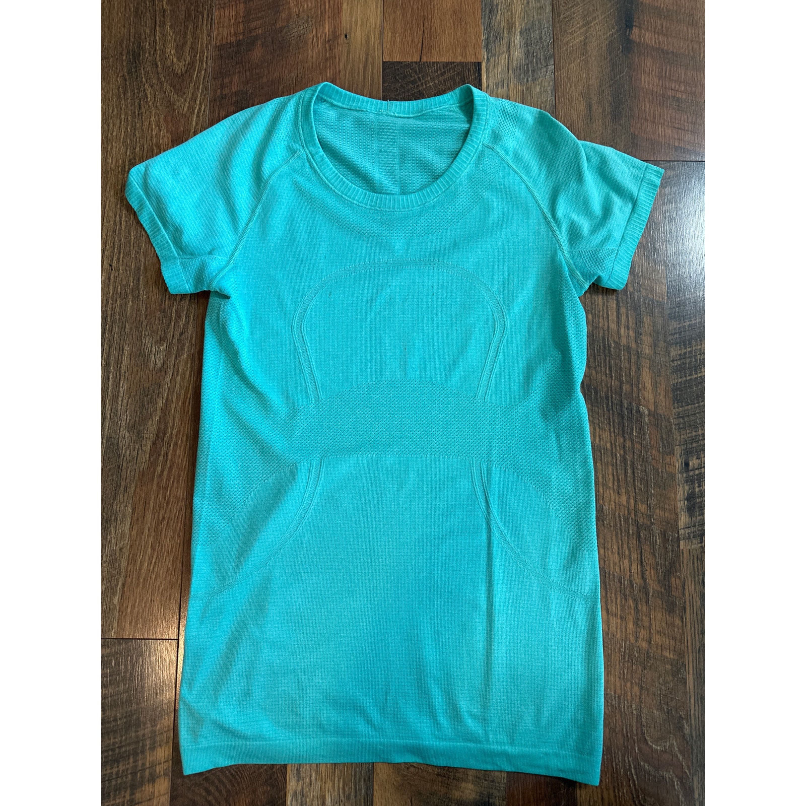 Lululemon Swiftly Tech Short Sleeve Scoop Heathered Bali Breeze Sz 8 Teal