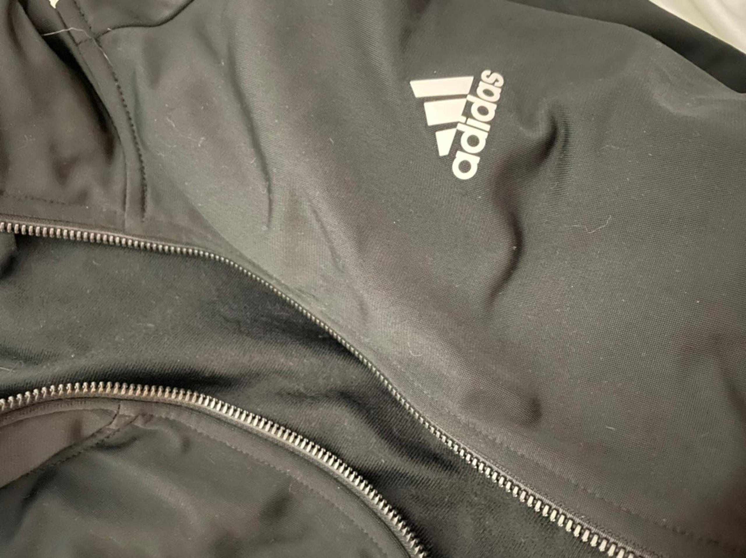 Adidas 3-Stripe Knit Tennis Jacket in Black