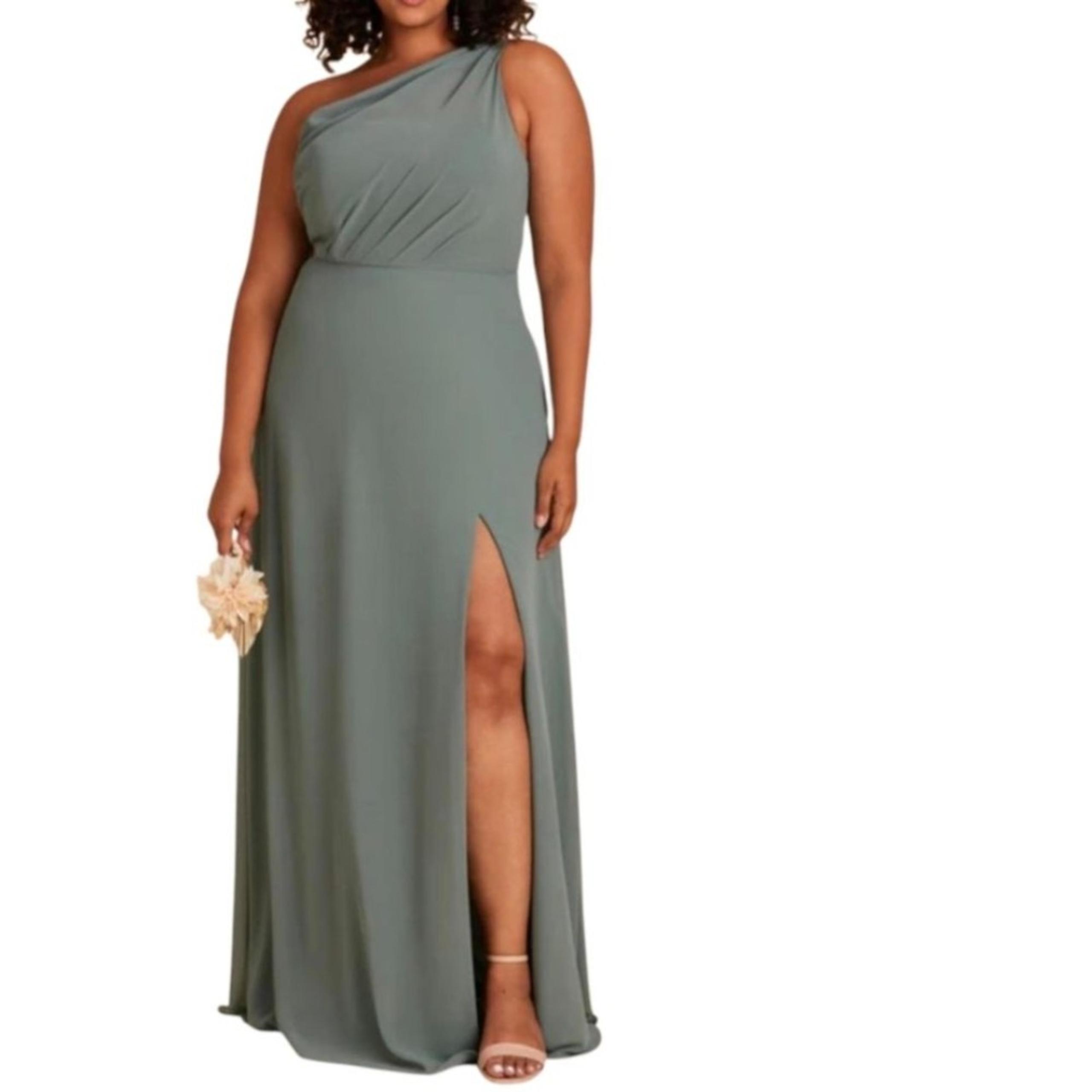 Birdy Grey KIRA Asymmetrical One-Shoulder Sea Glass Green SZ XL