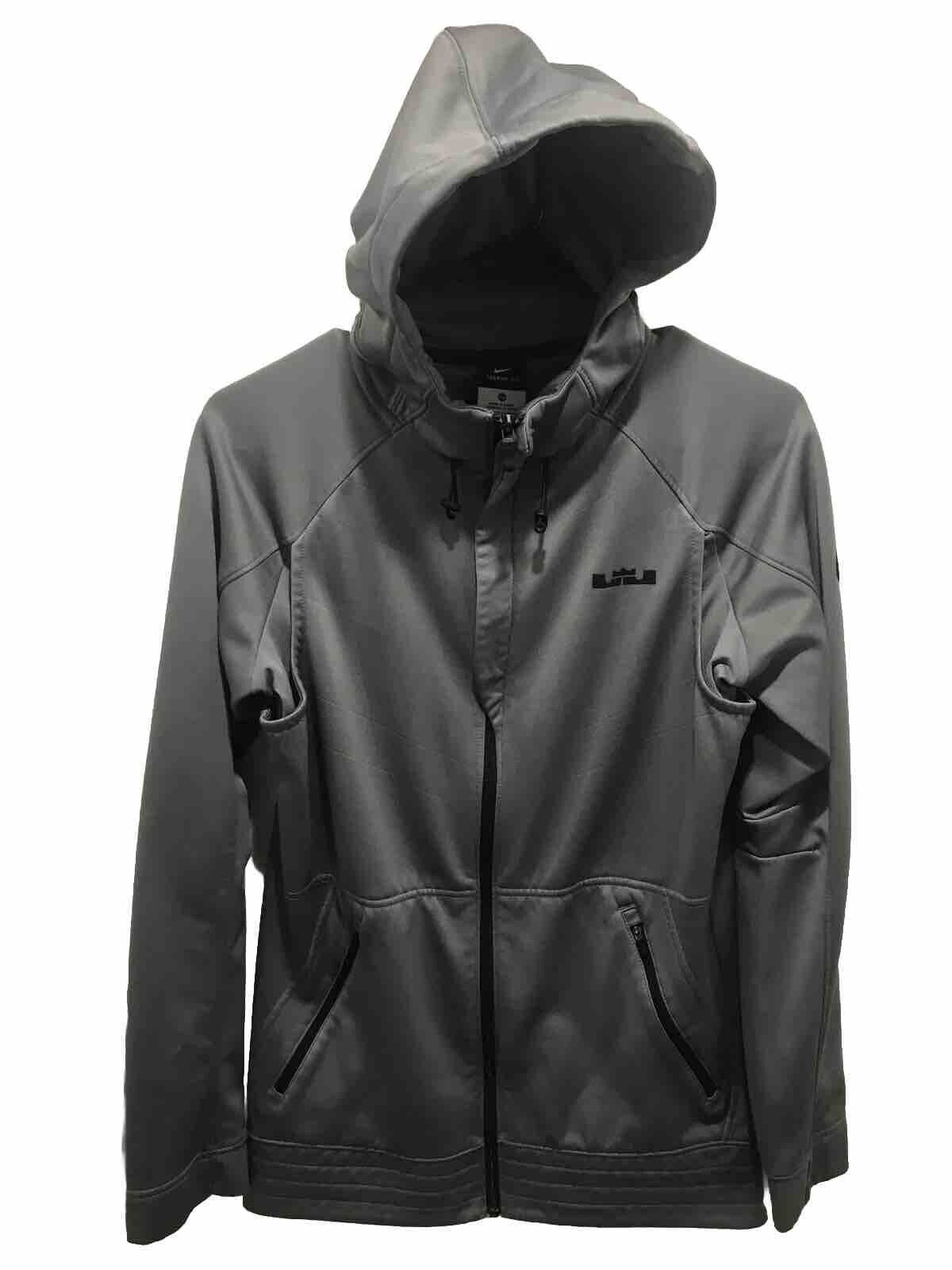 Nike Therma Fit Hoodie Lebron James Full Zip Jacket Mens Size XS Gray Premium