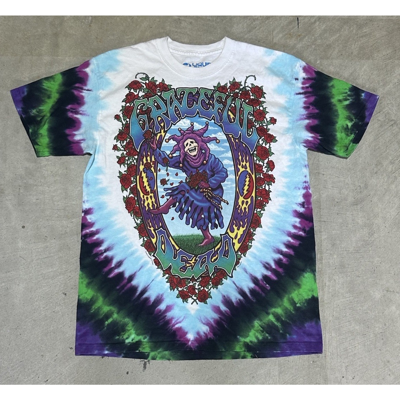 Grateful Dead Seasons of the Dead The Endless Tour Liquid Blue 2001 Shirt Sz M