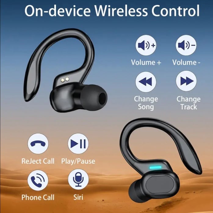 True Wireless Earbuds (Black) - detail