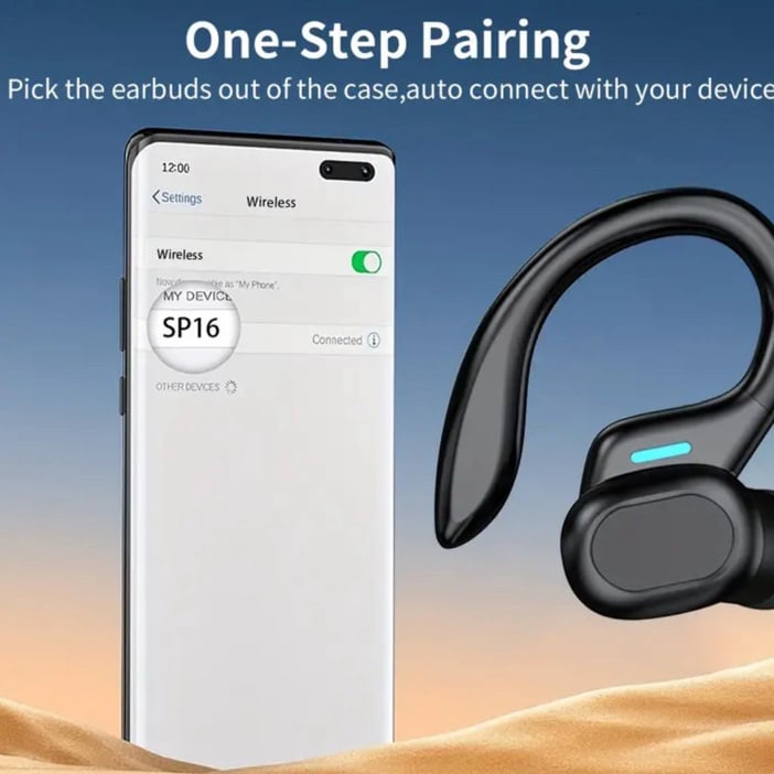 True Wireless Earbuds (Black) - detail