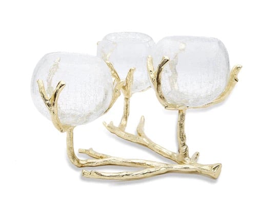 Gold 3 Branch Centerpiece