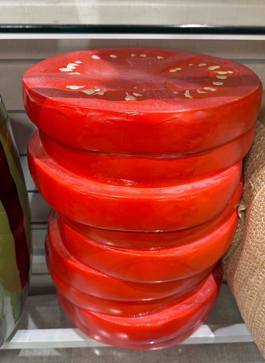 Sliced Tomato Stool /Side Table NEW