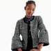 J. Crew Lady Jacket Blazer in Sequin Tweed Black Multi, Size 4