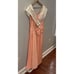Vintage 80s Peach Bridesmaid Party Prom Dress Formal Gown Sz 15/16