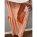 Vintage 80s Peach Bridesmaid Party Prom Dress Formal Gown Sz 15/16