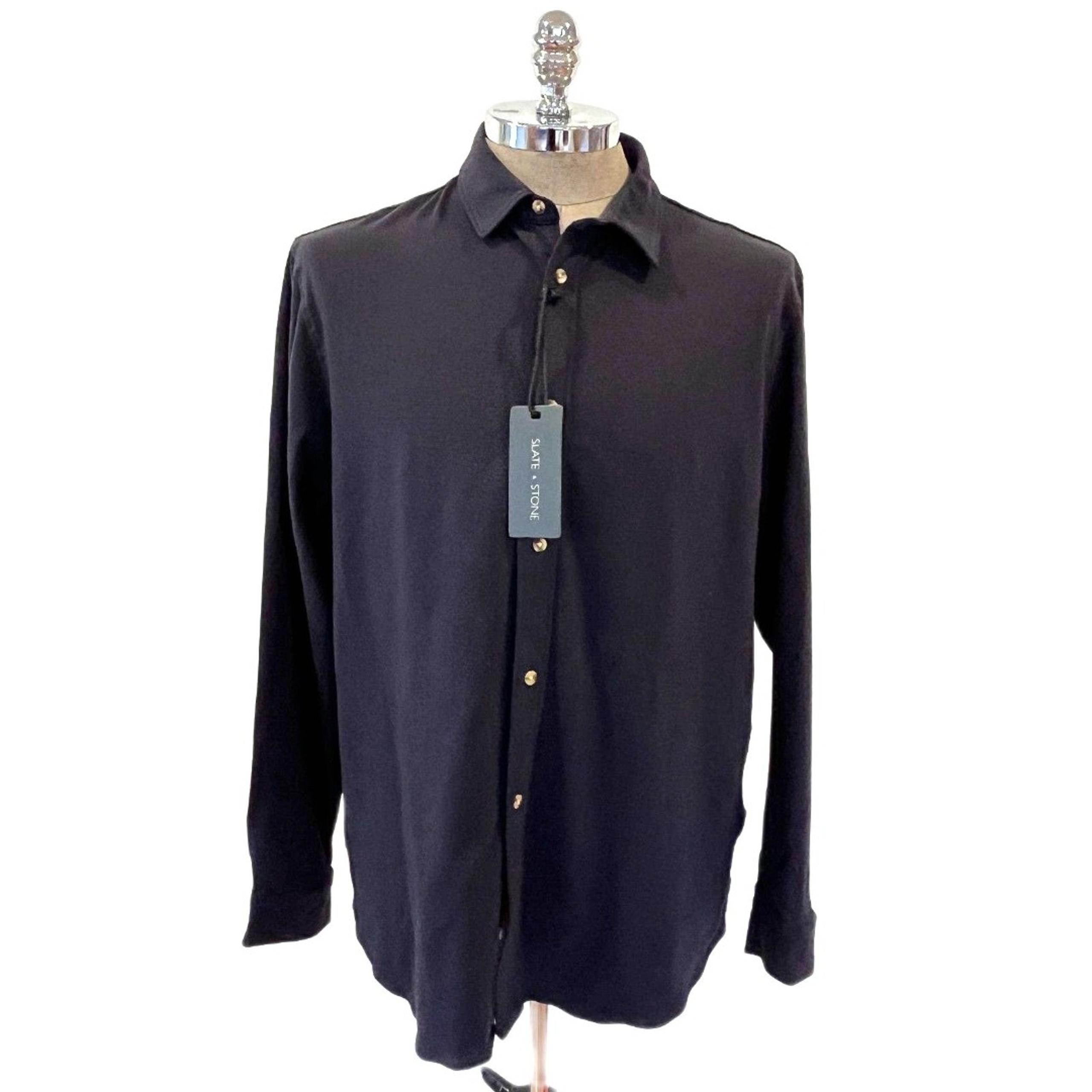 Slate & Stone Navy Blue Button Front Shirt Men's XL NEW NWT Knit