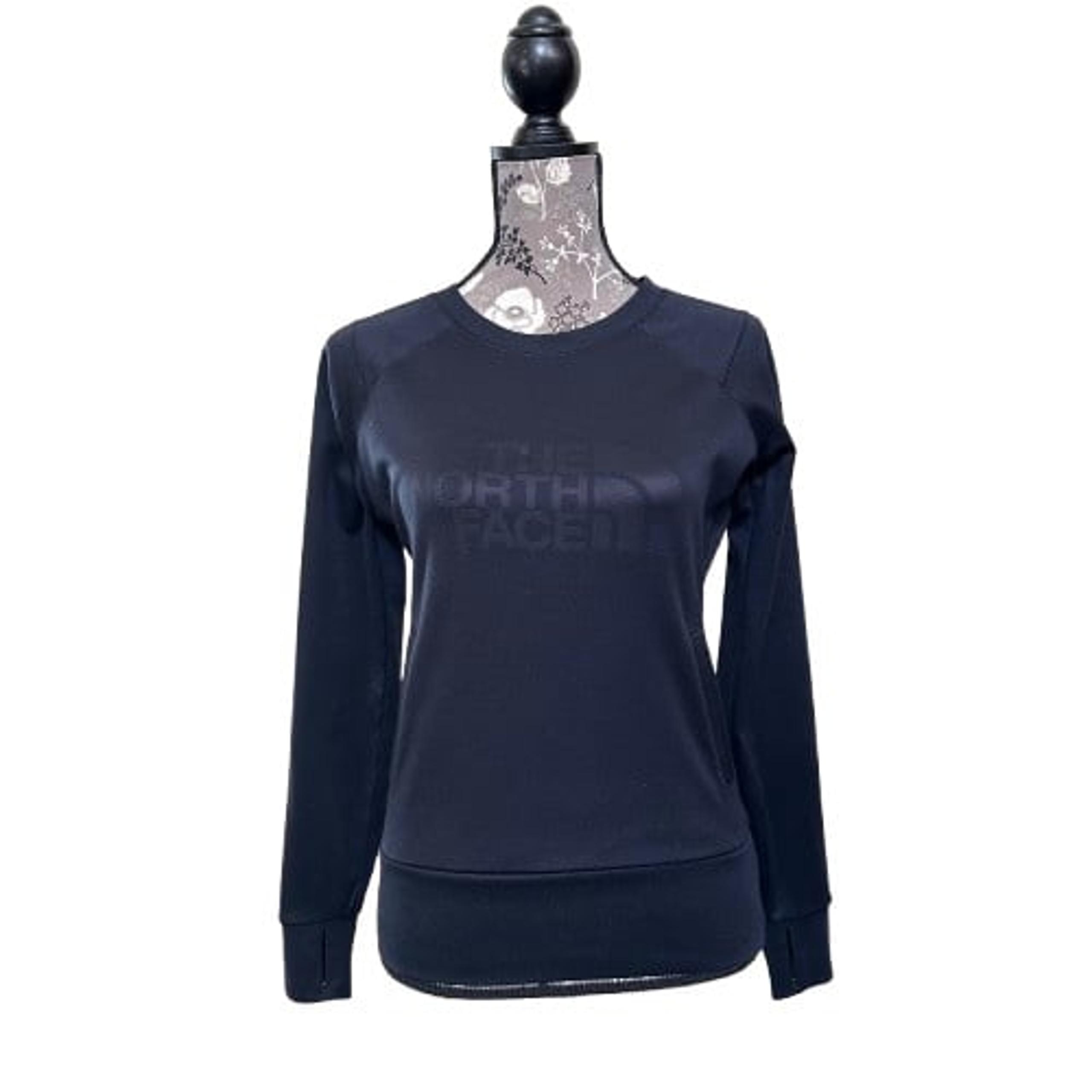 The North Face Women XS Black Sleeved Crew Neck Pockets Athletic Sweatshirt Top