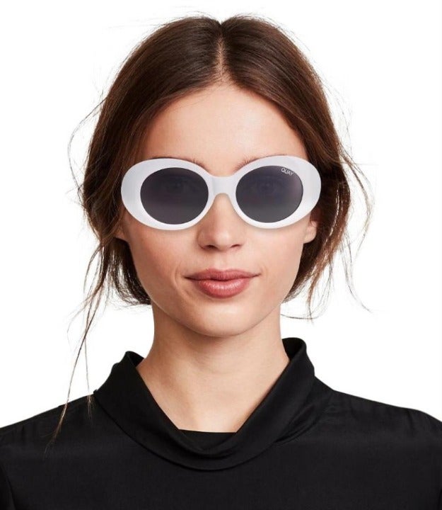 Quay Retro Inspired Sunglasses White NWT