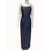 Sean Collection Women's Navy Blue Beaded Dress/Gown Sz S SKU 5472
